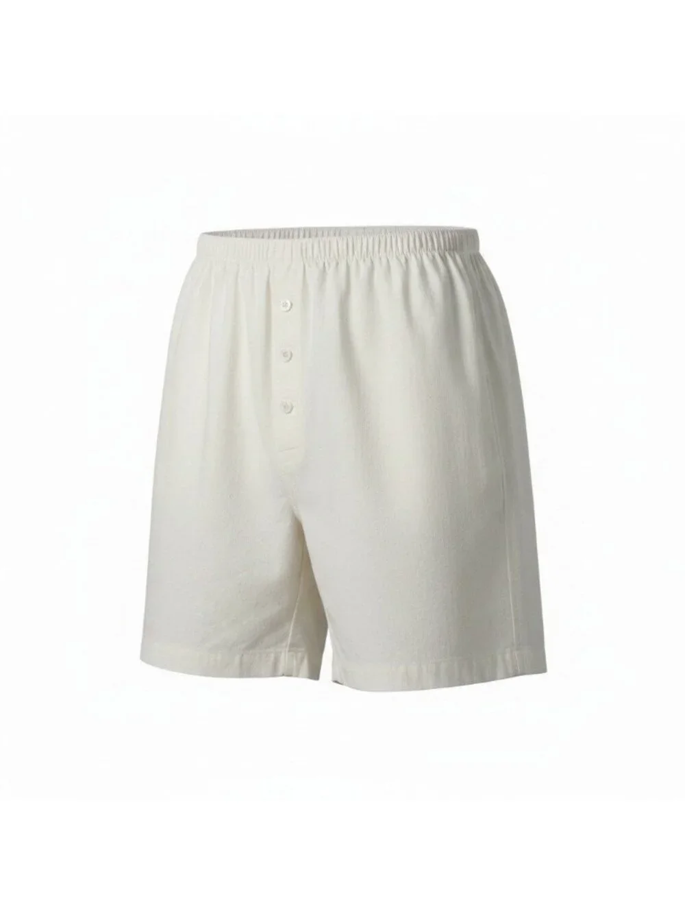 Prada Mh1 Shorts Triangle Logo Cotton Pants Adjustable Waist S Ivory